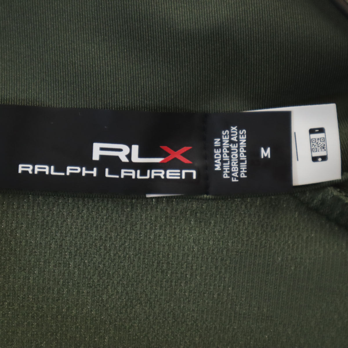 RLX RALPH LAUREN アールエルエックス ラルフローレン カモフラ柄 ゴルフ 長袖 ハーフジップ ウェア M オリーブ系 迷彩 メンズ