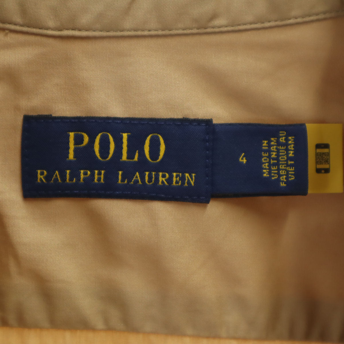 POLO RALPH LAUREN ポロラルフローレン 長袖 シャツワンピース 4 ベージュ レディース