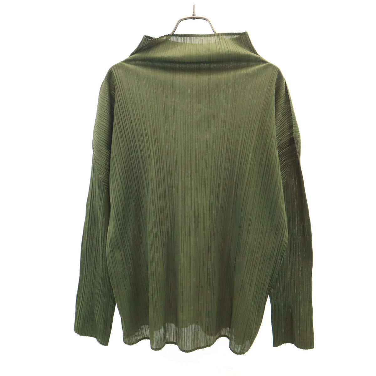 PLEATS PLEASE プリーツプリーズ 長袖 プリーツ カットソー カーキ イッセイミヤケ レディース