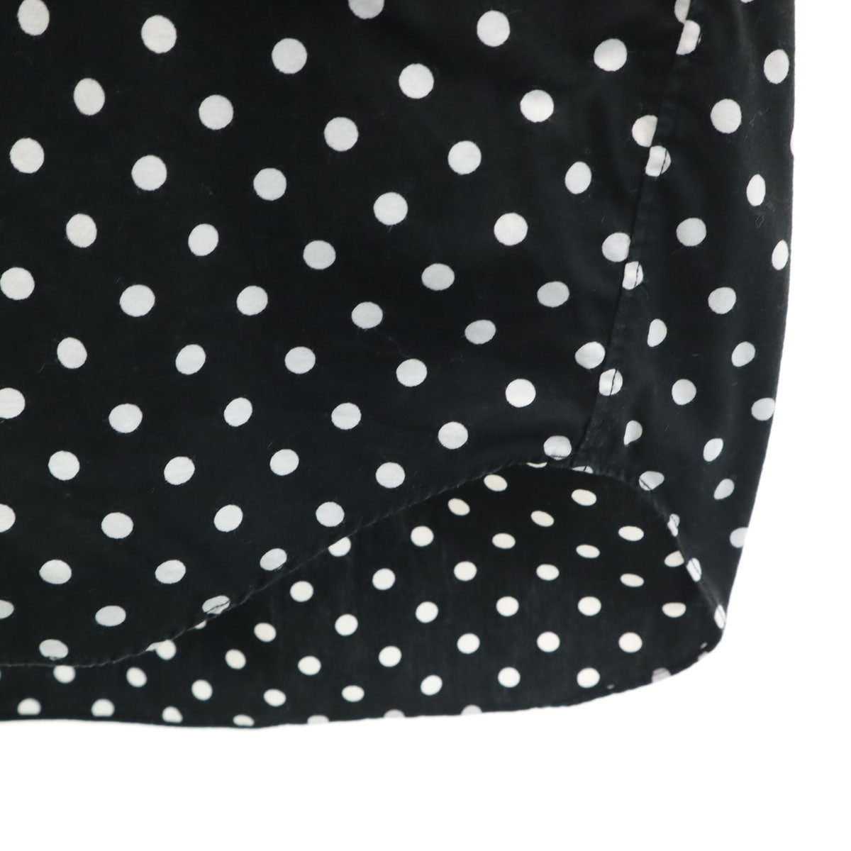 BLACK COMME des GARCONS ブラックコムデギャルソン 2012年 日本製 ドット柄 長袖 フーデッド シャツ M ブラック 水玉 メンズ