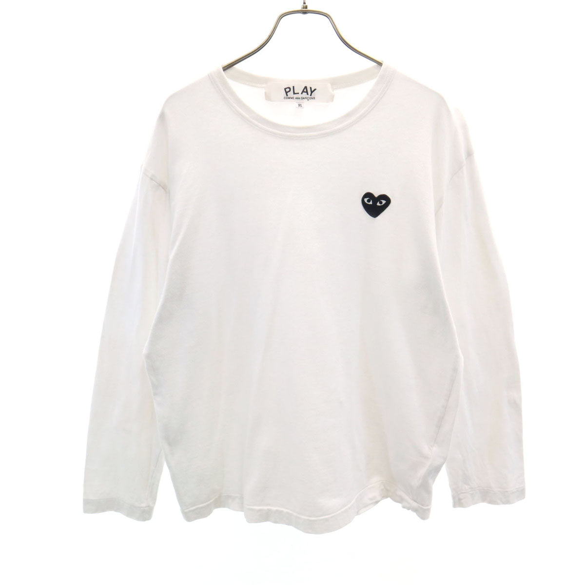 PLAY COMME des GARCONS プレイコムデギャルソン 2024年 日本製 長袖 Tシャツ XL ホワイト ロンT メンズ