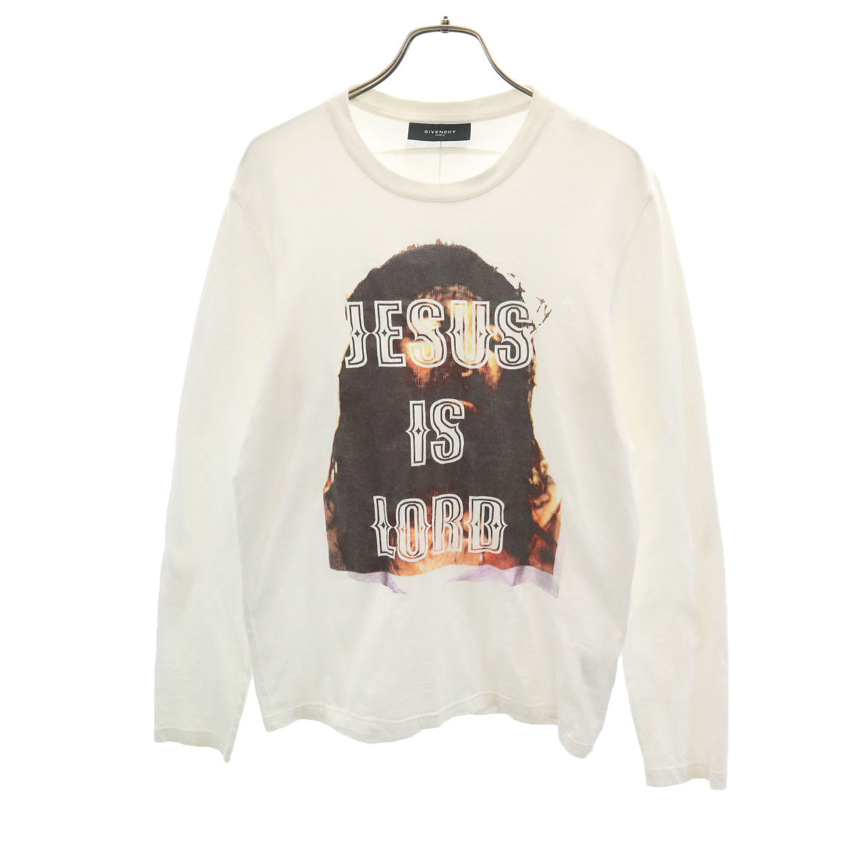 GIVENCHY ジバンシィ イタリア製 JESUS IS LORD 長袖 Tシャツ XS ホワイト ロンT メンズ