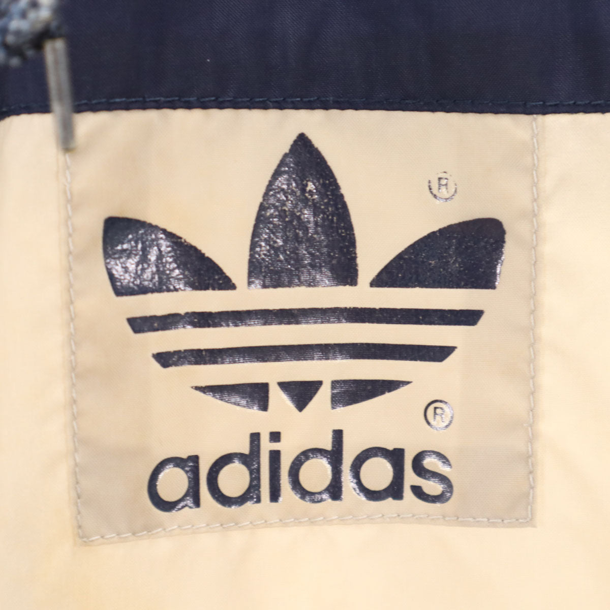 adidas アディダス 80s ヴィンテージ ナイロンジャケット 44 ネイビー レディース
