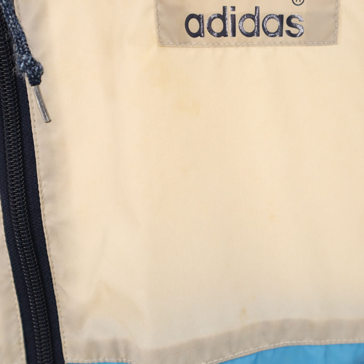 adidas アディダス 80s ヴィンテージ ナイロンジャケット 44 ネイビー レディース