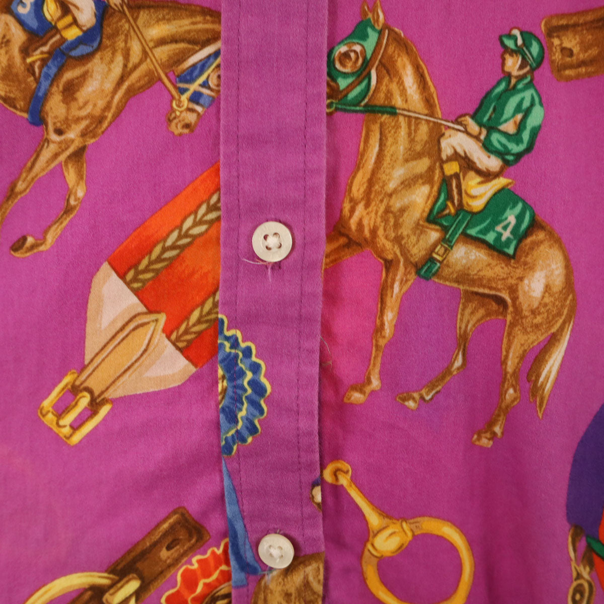 LAUREN RALPH LAUREN ローレンラルフローレン 総柄 長袖 シャツ M パープル系 レディース