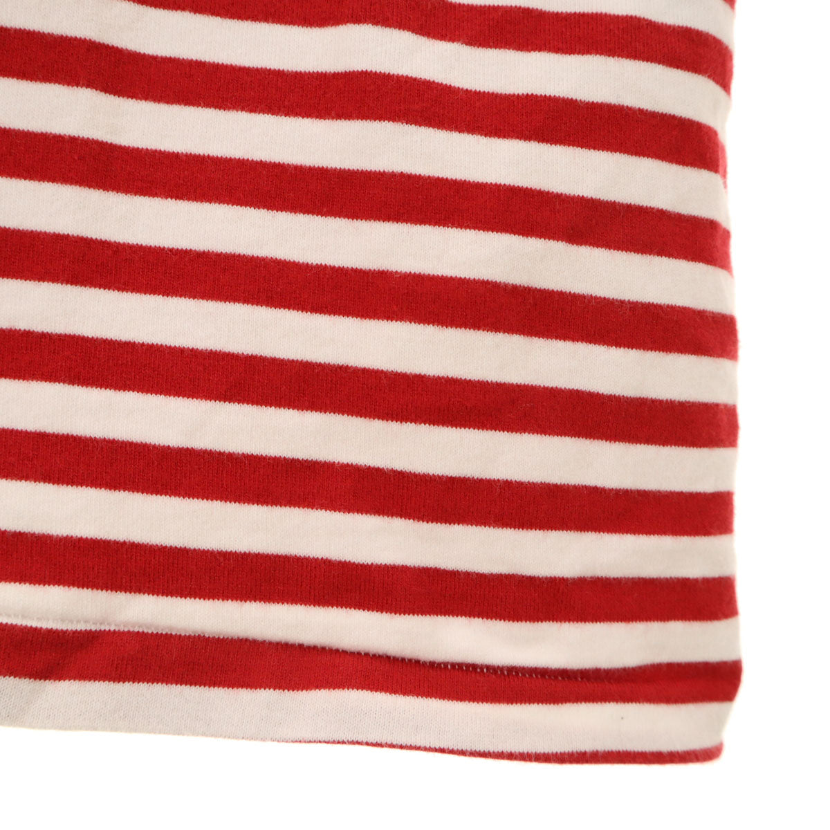 NONSAPIENS ノンサピエンス 日本製 ボーダー柄 長袖 Tシャツ 1 レッド系 ロンT メンズ