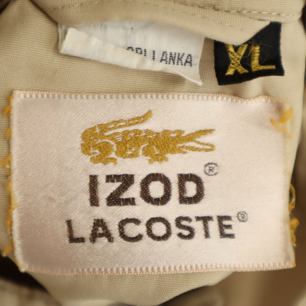 IZOD LACOSTE アイゾッドラコステ 70s 80s ヴィンテージ スリランカ製 スイングトップ ベージュ メンズ