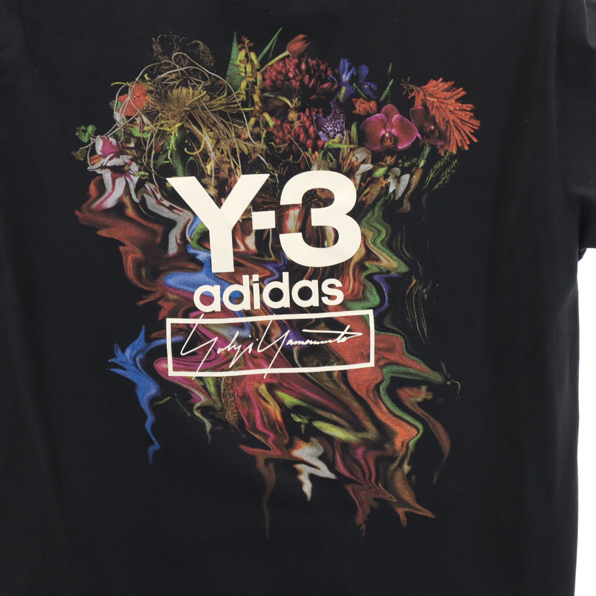 Y-3 ワイスリー バックプリント 半袖 Tシャツ XS ブラック ヨウジヤマモト adidas レディース