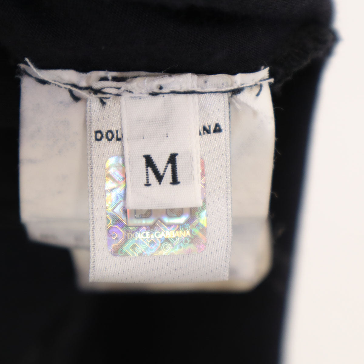 D&G DOLCE&GABBANA ディーアンドジー ドルチェアンドガッバーナ 半袖 ボタンダウン ポロシャツ M ブラック レディース
