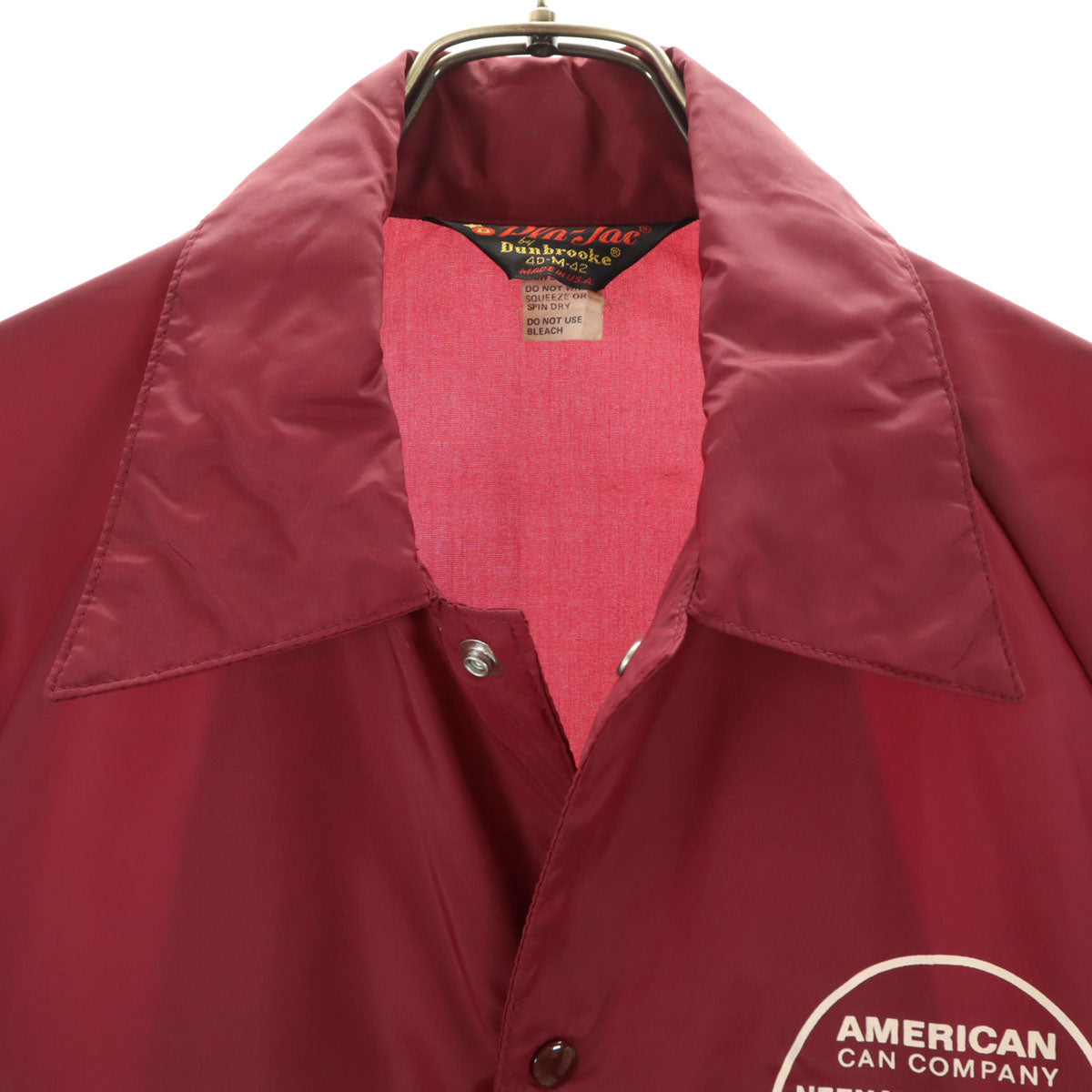 Dunbrooke ダンブルック 80s ヴィンテージ USA製 コーチジャケット M バーガンディ メンズ