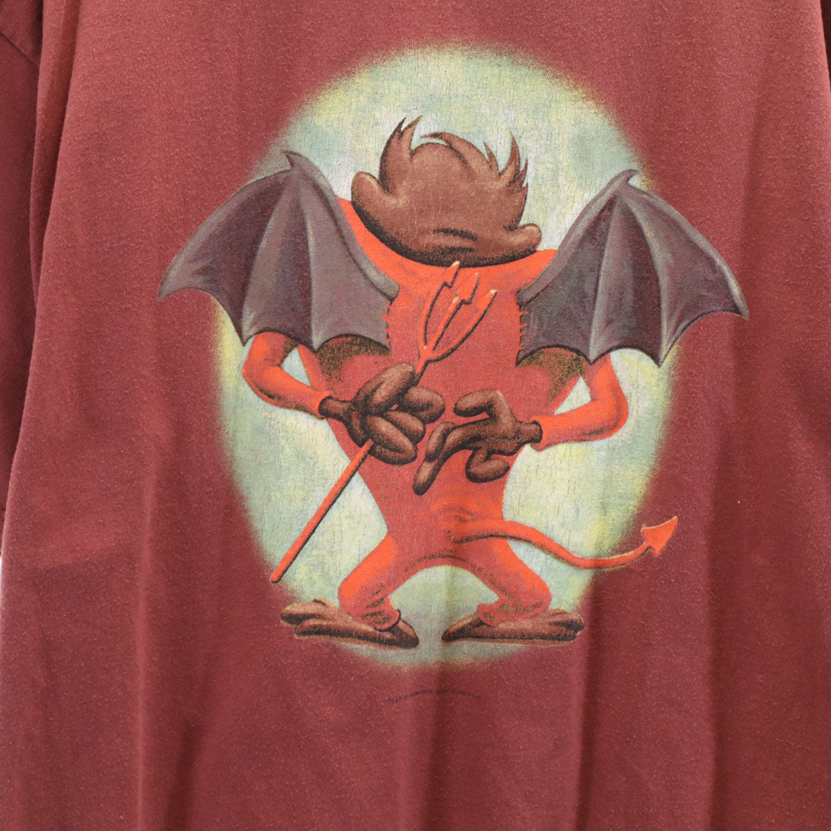 LOONEY TUNES ルーニーテューンズ 90s オールド タズマニアンデビル 半袖 Tシャツ XL レッド メンズ