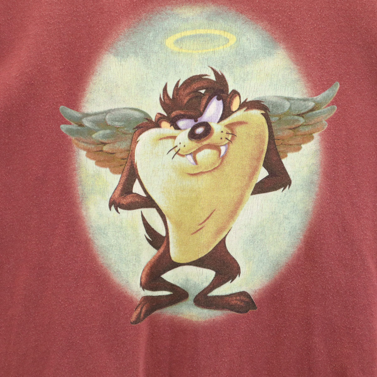 LOONEY TUNES ルーニーテューンズ 90s オールド タズマニアンデビル 半袖 Tシャツ XL レッド メンズ