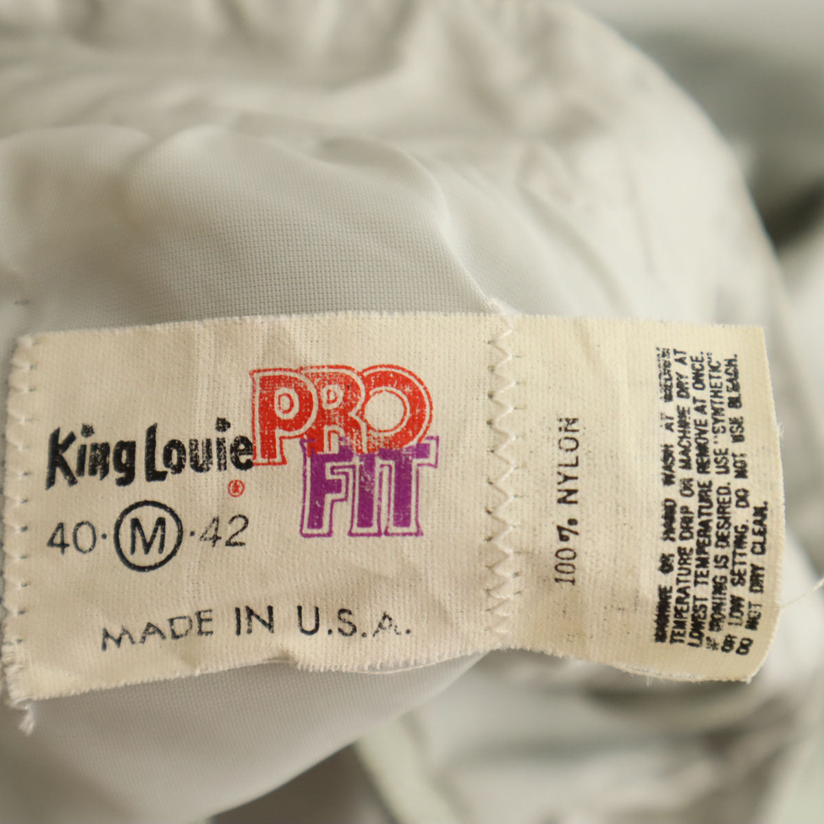 KING LOUIE キングルイ 80s ヴィンテージ USA製 ユニオンチケット ダイエットペプシ ナイロンジャケット M シルバー DIET PEPSI メンズ