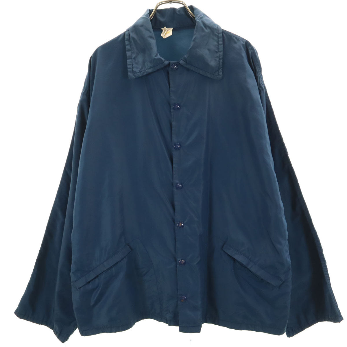 RUSSELL ATHLETIC ラッセルアスレチック 70s ヴィンテージ USA製 金タグ ナイロンジャケット L ブルー コーチジャケット メンズ