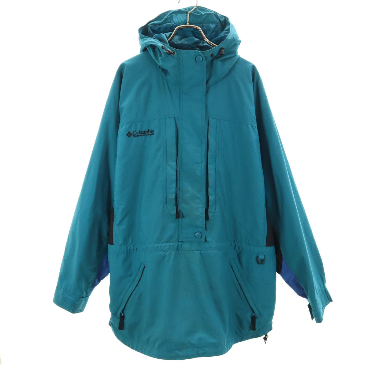 Columbia コロンビア 90s オールド 長袖 アノラックパーカー 3L ブルー レディース