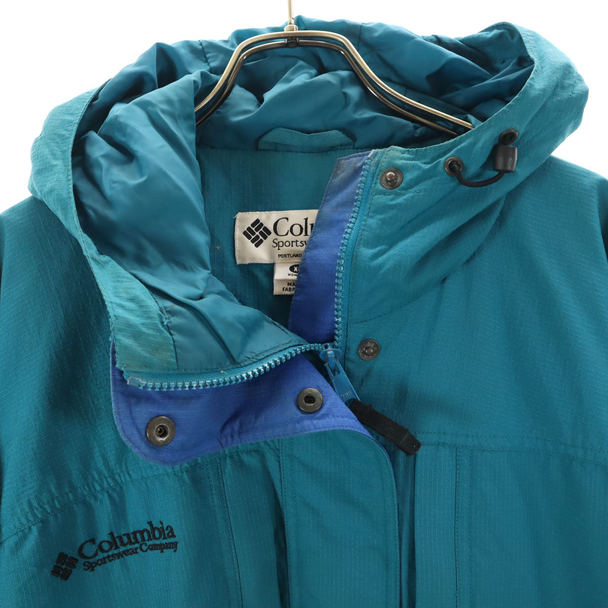 Columbia コロンビア 90s オールド 長袖 アノラックパーカー 3L ブルー レディース