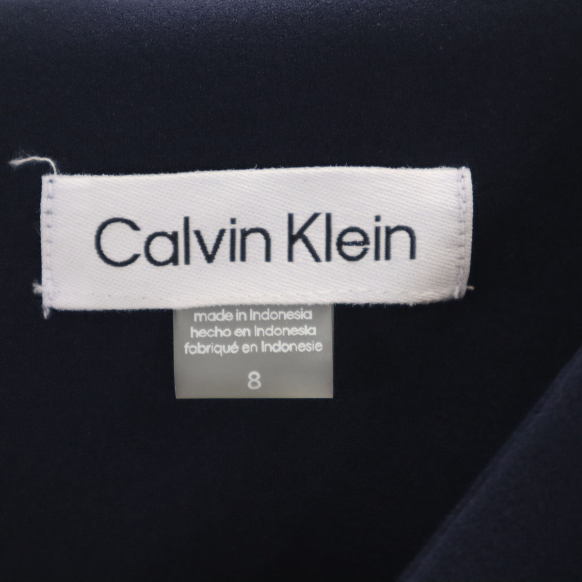 未使用 Calvin klein カルバンクライン ノースリーブ ワンピース 8 ネイビー レディース