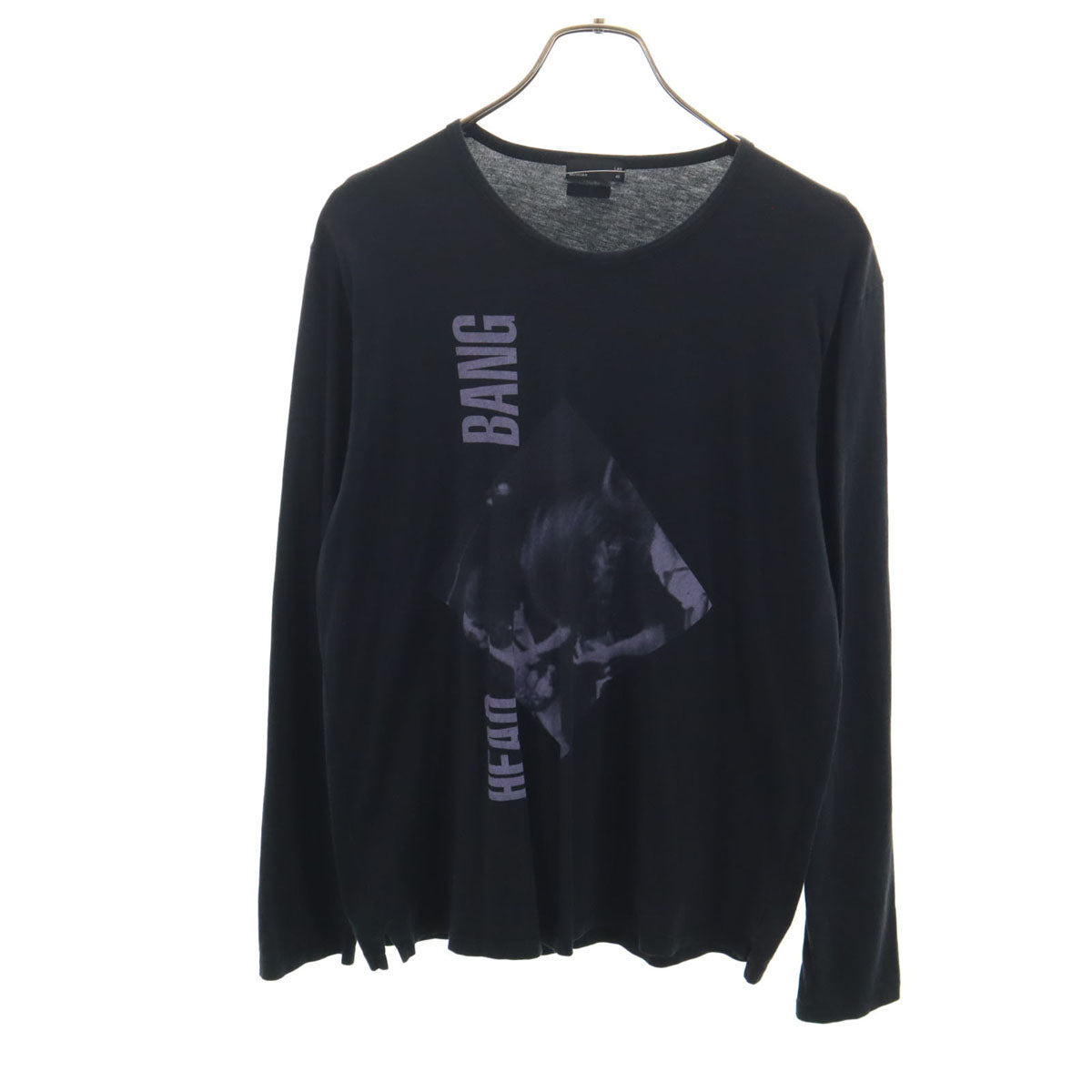 LAD MUSICIAN ラッドミュージシャン 日本製 HEAD BANG 長袖 Tシャツ 46 ブラック ロンT メンズ