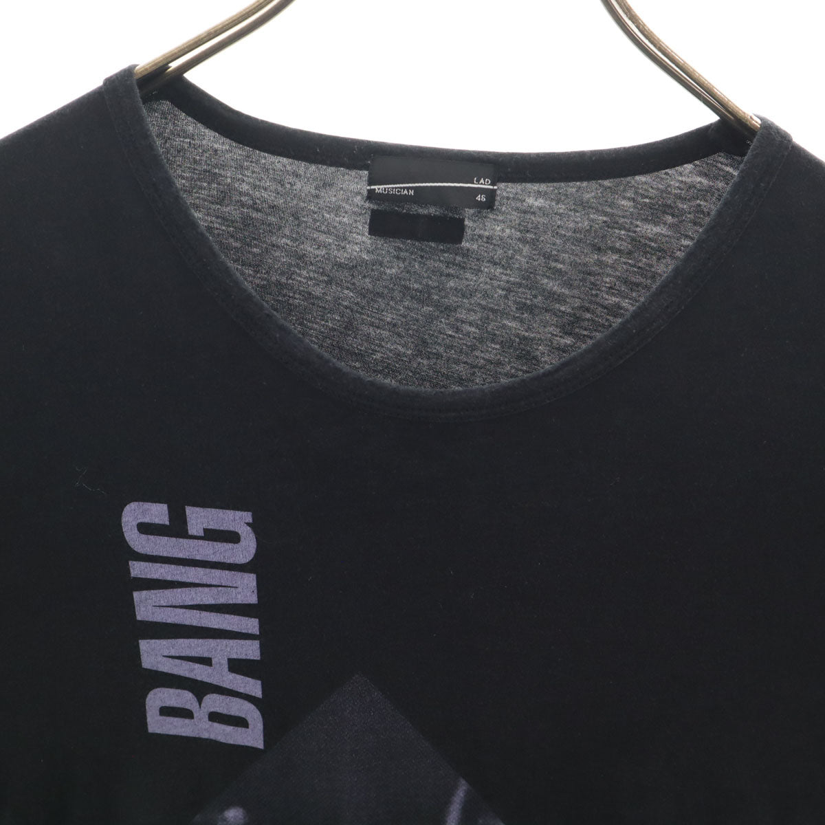 LAD MUSICIAN ラッドミュージシャン 日本製 HEAD BANG 長袖 Tシャツ 46 ブラック ロンT メンズ