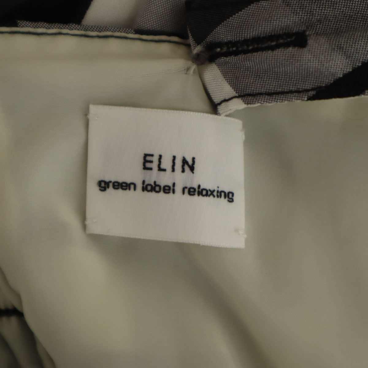 ELIN エリン green label relaxing グリーンレーベルリラクシング コラボ チェック柄 キャミワンピース ブラック レディース
