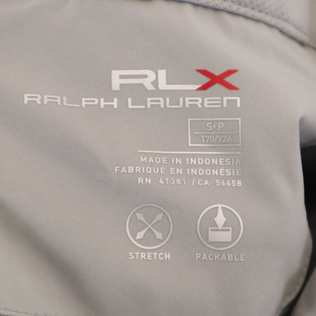 RLX RALPH LAUREN アールエルエックス ラルフローレン ジップジャケット S グレー メンズ