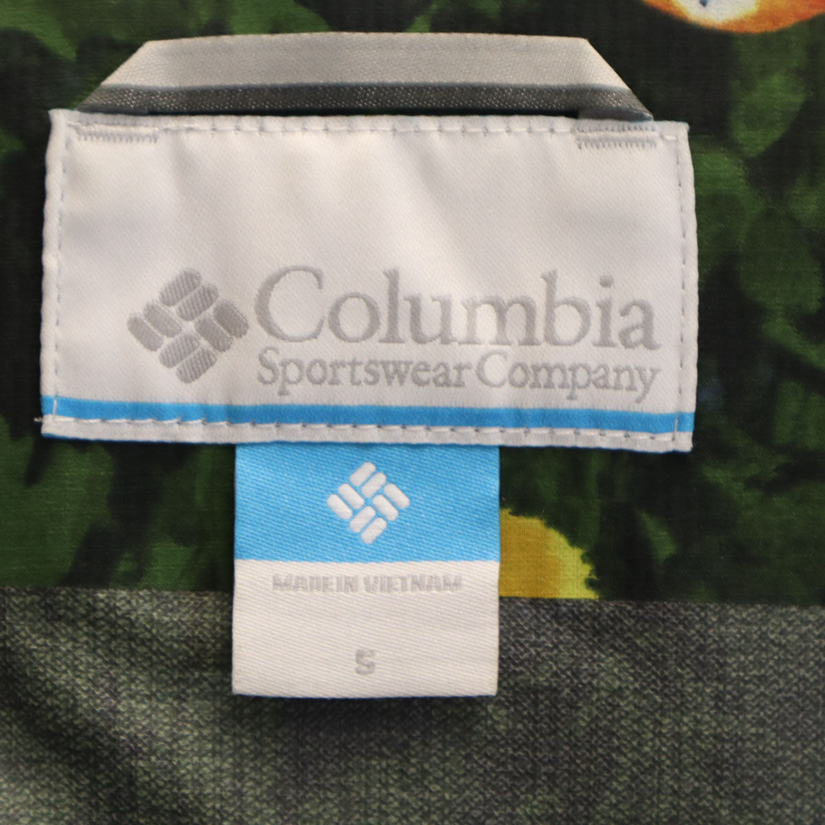 Columbia コロンビア バードカモ柄 ナイロンジャケット S カーキ アウトドア メンズ