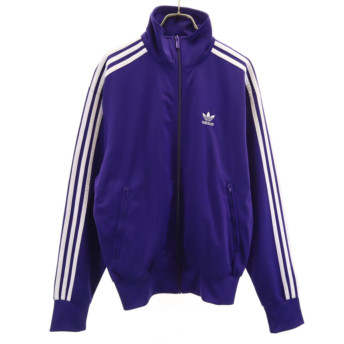 adidas Originals アディダスオリジナルス トレフォイルロゴ ファイヤーバード トラックジャケット XS パープル ジャージ 裏トリコット メンズ