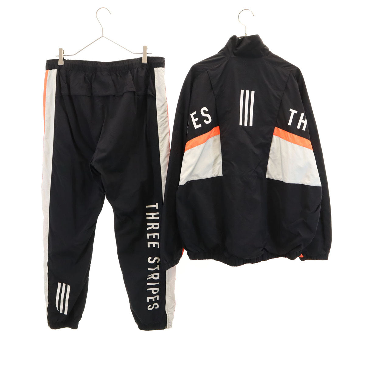 adidas アディダス ウインドブレーカー 上下 セットアップ O ブラック メンズ