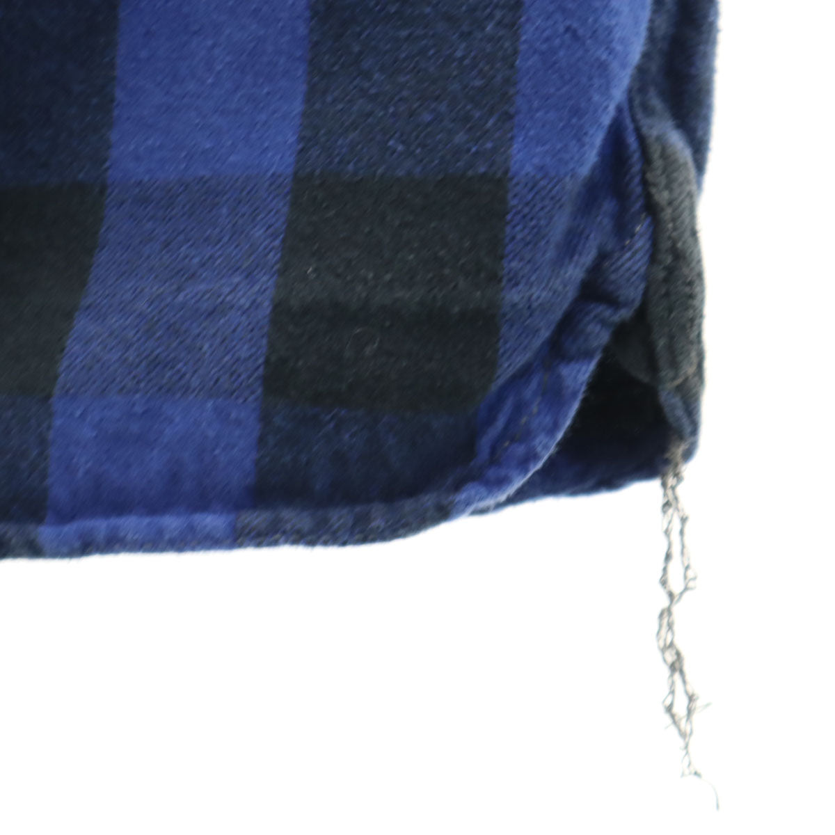 MOMOTARO JEANS 桃太郎ジーンズ 日本製 チェック柄 長袖 コットン ネルシャツ 42 ブルー メンズ