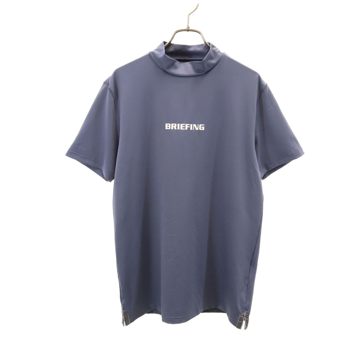 BRIEFING ブリーフィング 半袖 モックネック Tシャツ M チャコールグレー メンズ