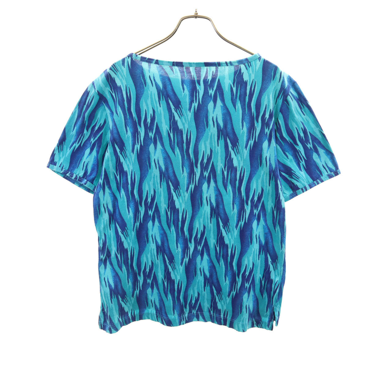 Vivienne Westwood OCEAN ヴィヴィアンンウエストウッド オーシャン イタリア製 総柄 半袖 Tシャツ 50 ブルー レディース