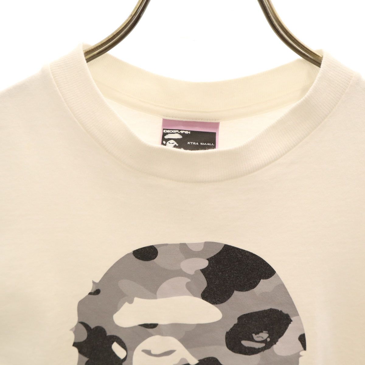 BAPE ベイプ 日本製 半袖 Tシャツ XS ホワイト アベイシングエイプ メンズ