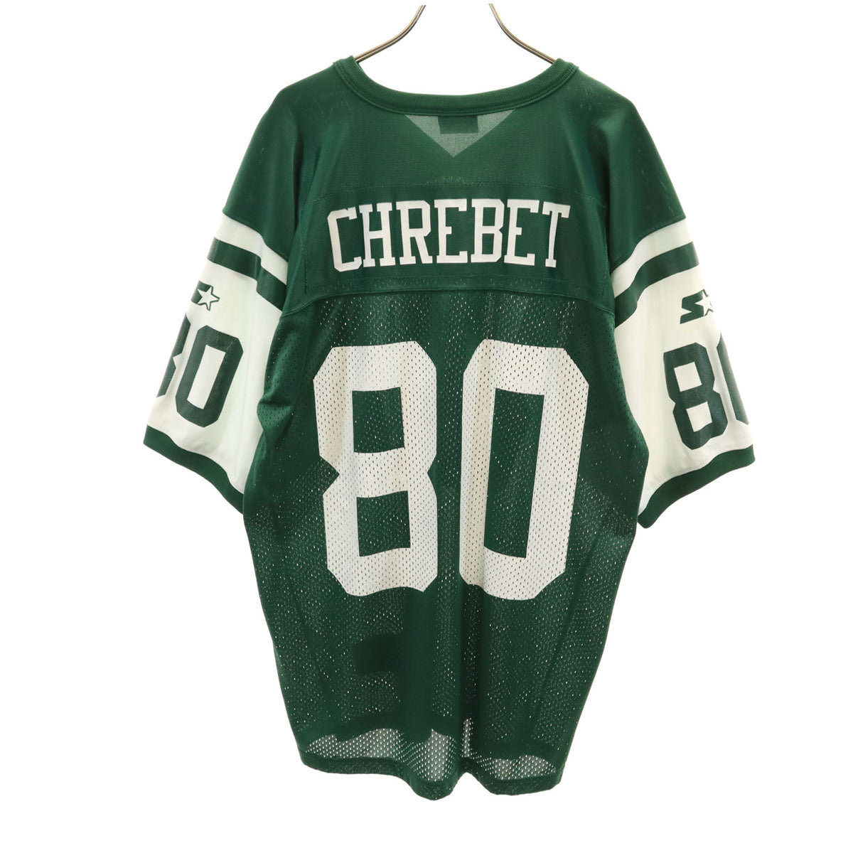 STARTER スターター 90s オールド NFL NY JETS CHREBET 半袖 ゲーム シャツ 46 深緑 ニューヨーク・ジェッツ メンズ