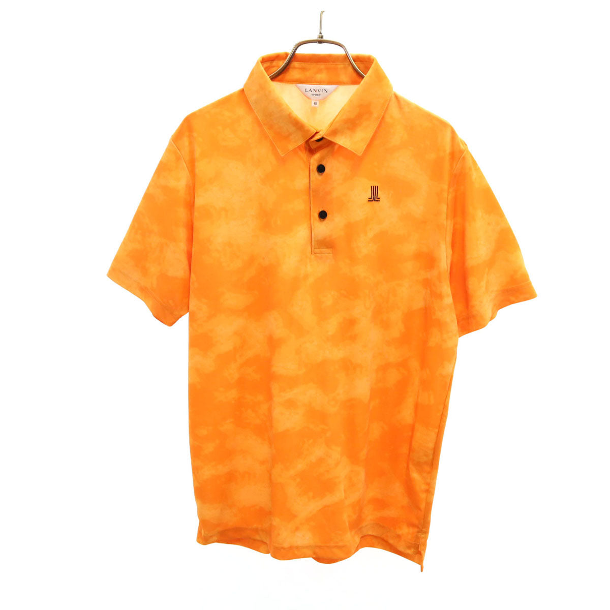 LANVIN SPORT ランバンスポール タイダイ柄 ゴルフ 半袖 ポロシャツ 40 オレンジ メンズ