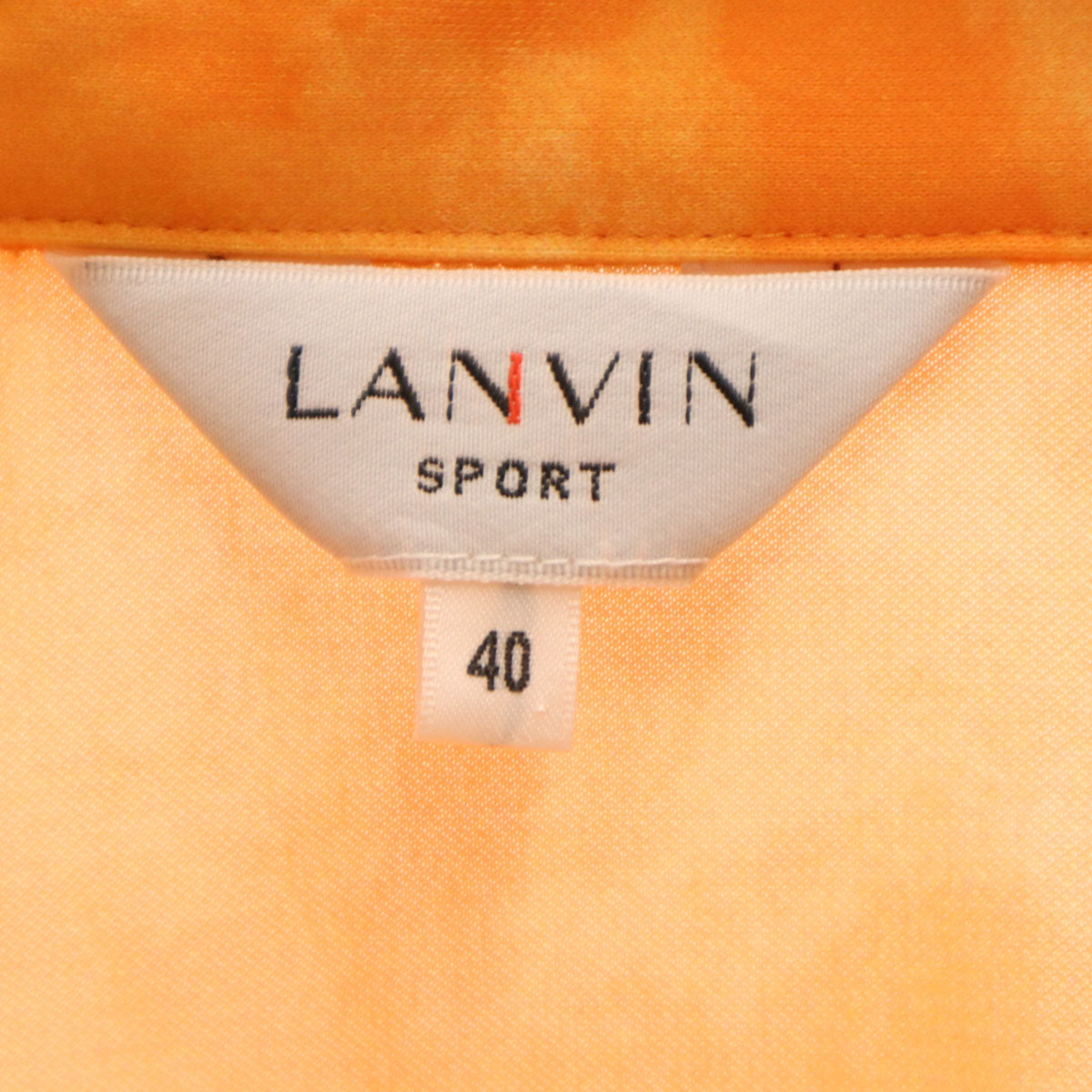 LANVIN SPORT ランバンスポール タイダイ柄 ゴルフ 半袖 ポロシャツ 40 オレンジ メンズ