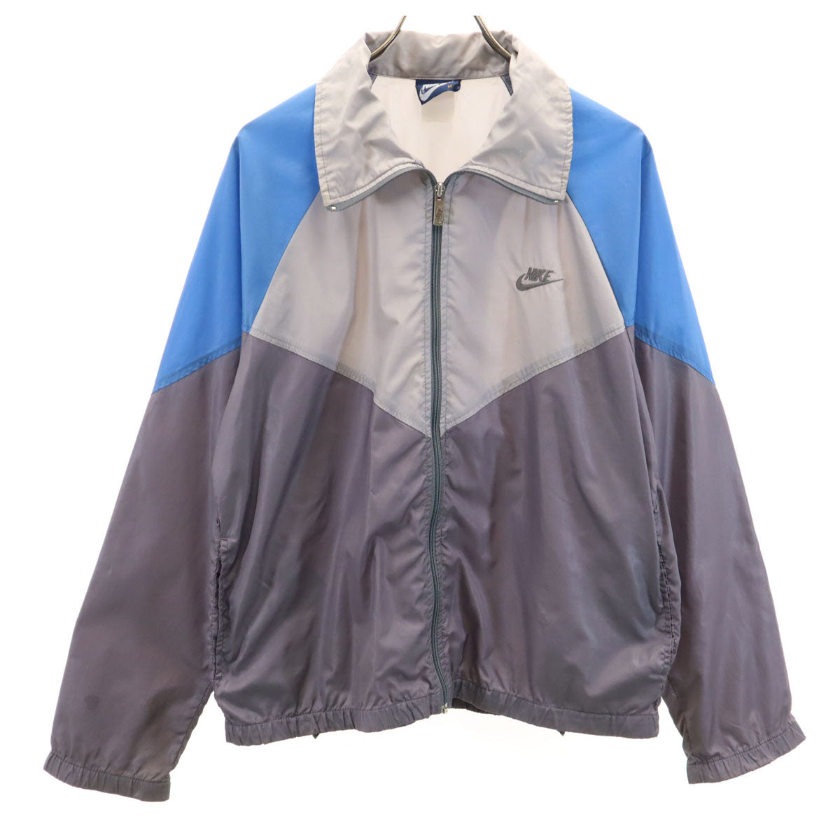 NIKE ナイキ 80s 紺タグ ヴィンテージ トラックジャケット M グレー ウィンドブレーカー メンズ