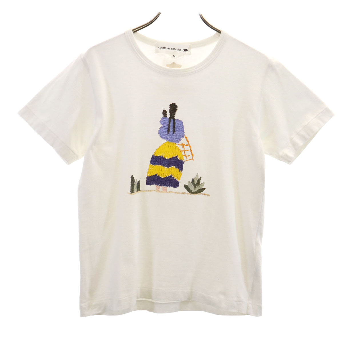 COMME des GARCONS GIRL コムデギャルソン ガール 2021年 日本製 半袖 Tシャツ M ホワイト レディース