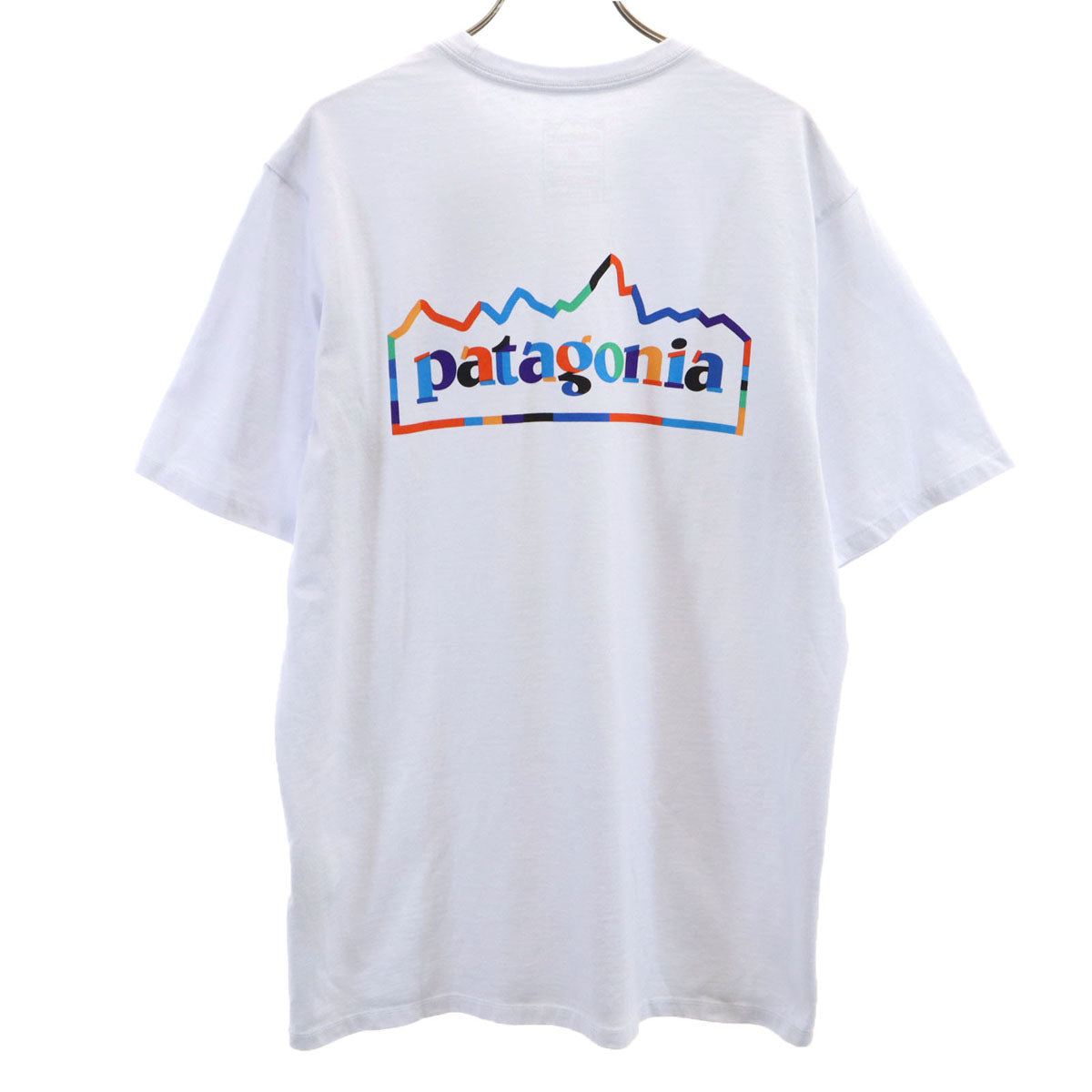 未使用 patagonia パタゴニア バックロゴ 半袖 ユニティ フィッツ レスポンシビリティー Tシャツ M ホワイト 37768SP25 アウトドア メンズ