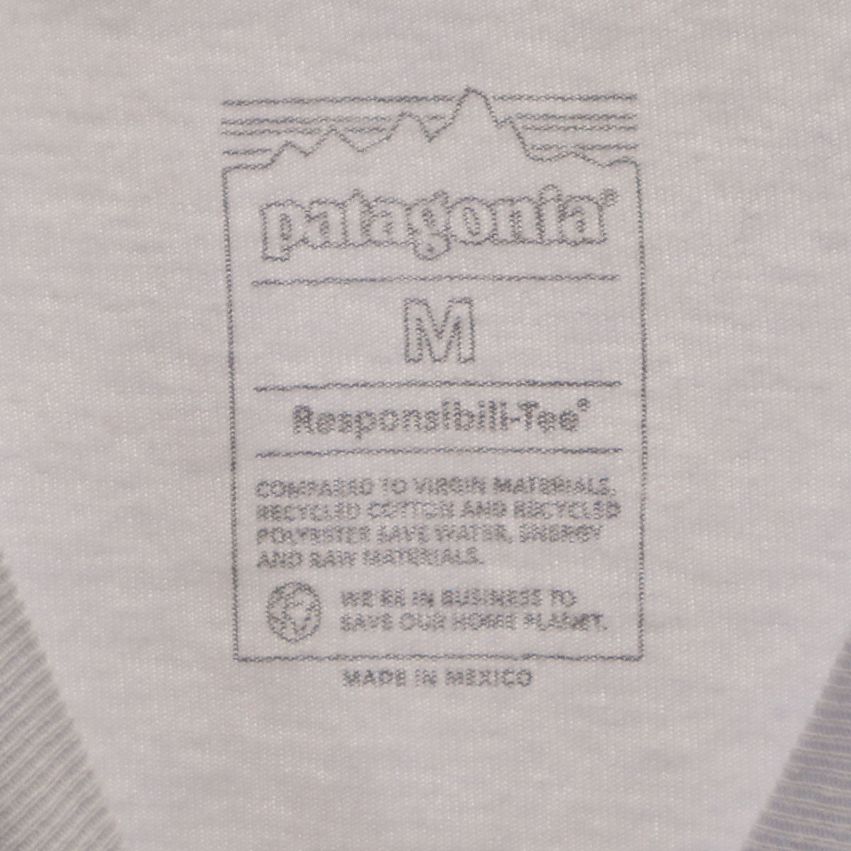 未使用 patagonia パタゴニア バックロゴ 半袖 ユニティ フィッツ レスポンシビリティー Tシャツ M ホワイト 37768SP25 アウトドア メンズ