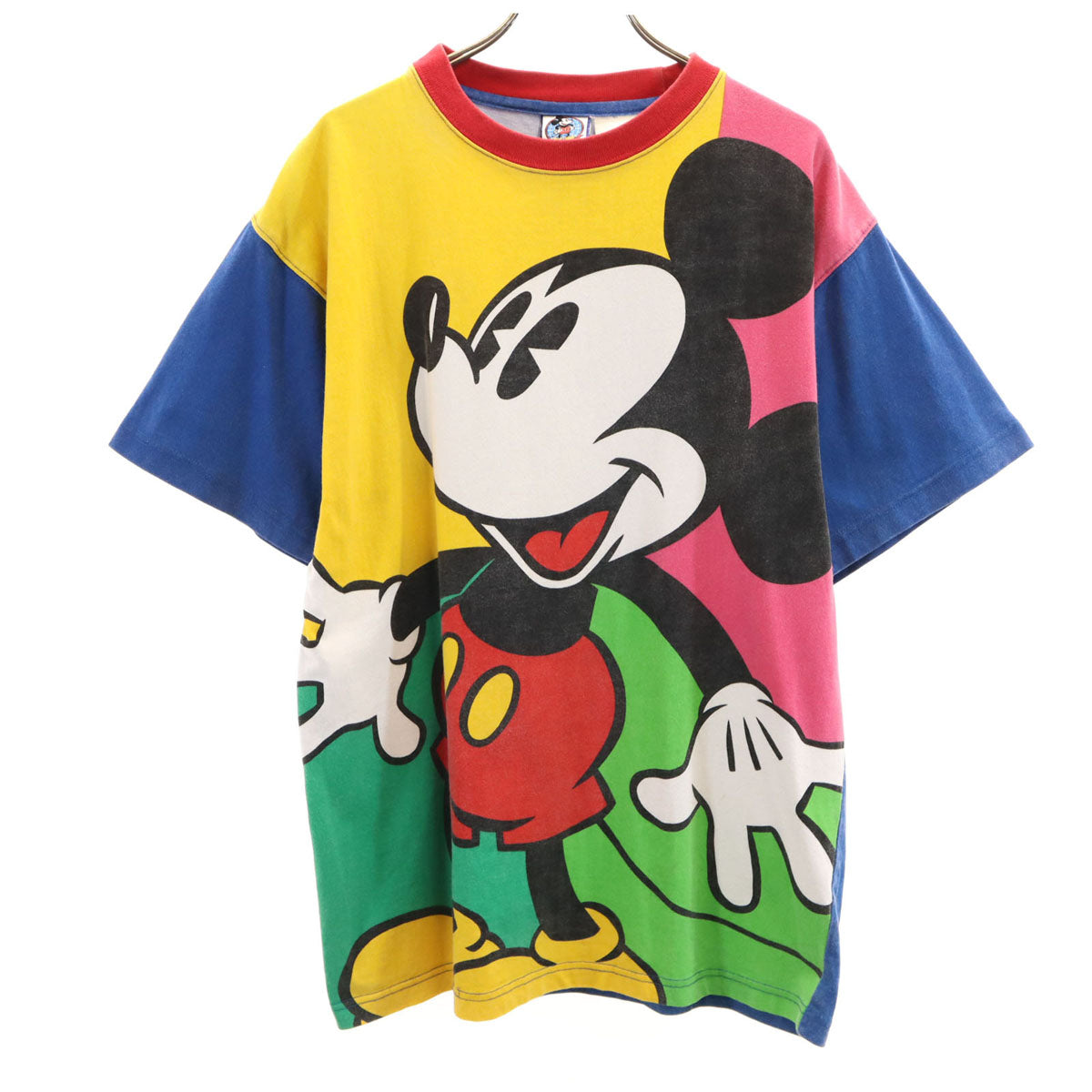 MICKEY'S WORLD ミッキーズワールド 90s オールド ミッキーマウス 半袖 Tシャツ M マルチ メンズ