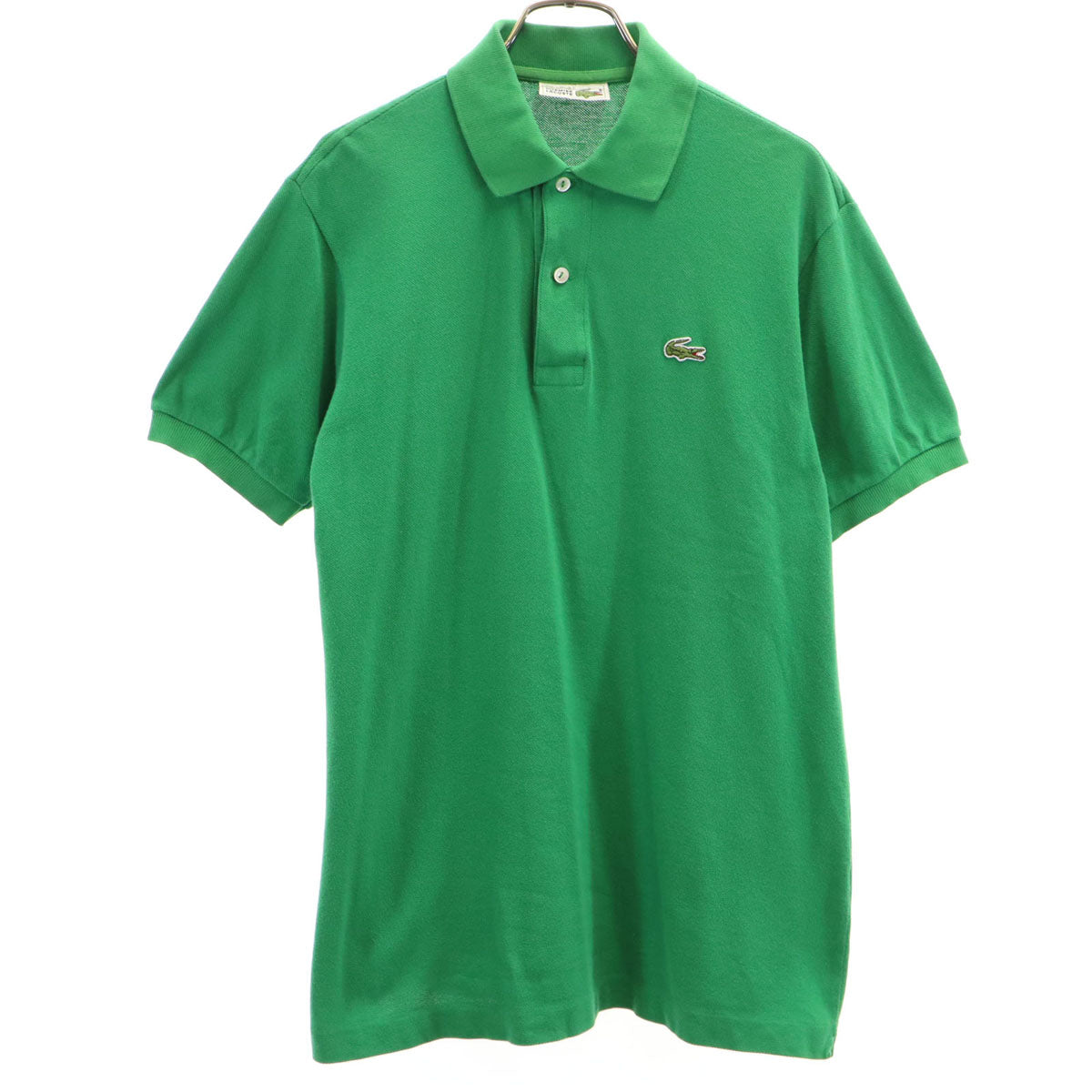 CHEMISE LACOSTE シュミーズラコステ 80s フランス製 ヴィンテージ 半袖 ポロシャツ 4 グリーン 鹿の子 メンズ