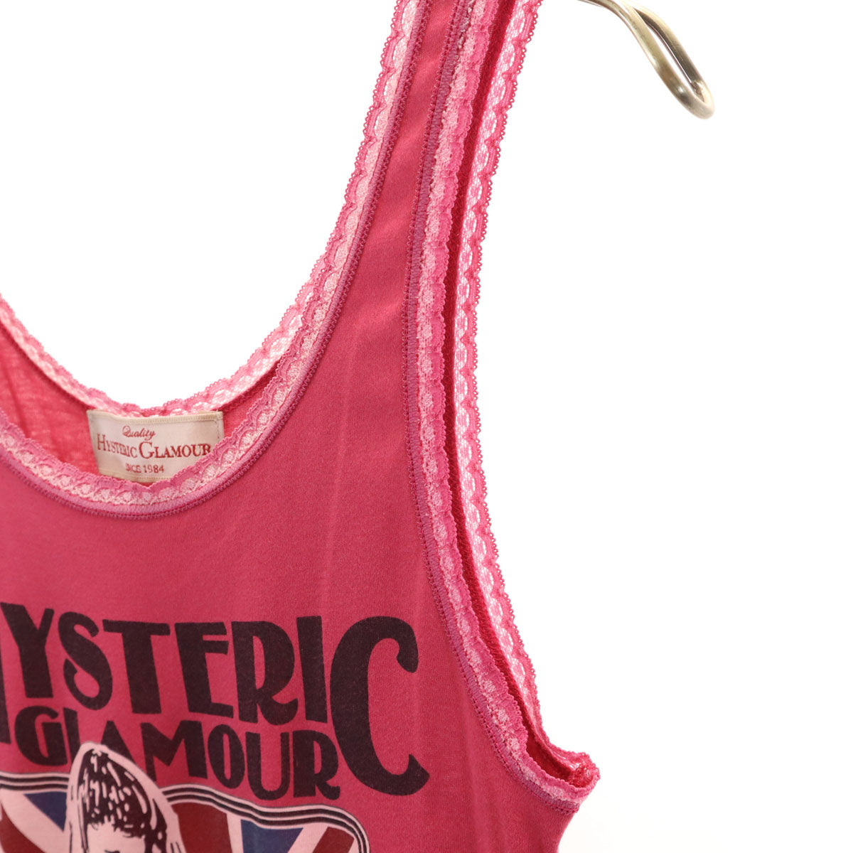 HYSTERIC GLAMOUR ヒステリックグラマー 日本製 タンクトップ FREE ピンク レディース