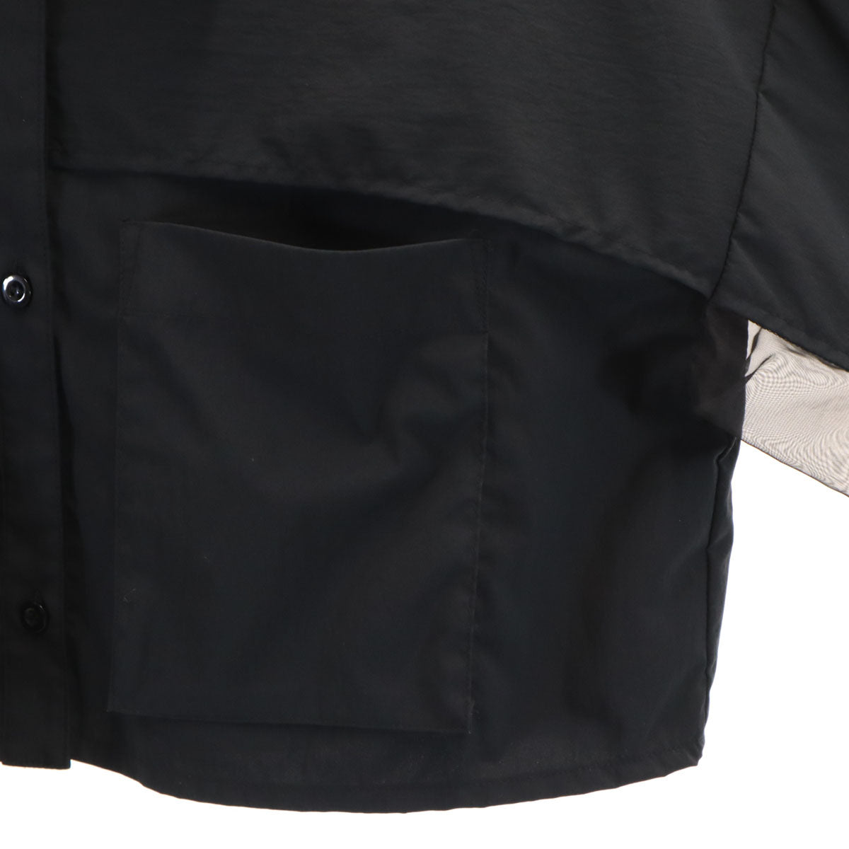 美品 UNITED TOKYO ユナイテッドトウキョウ 長袖 ショート丈 シャツ 1 ブラック レディース