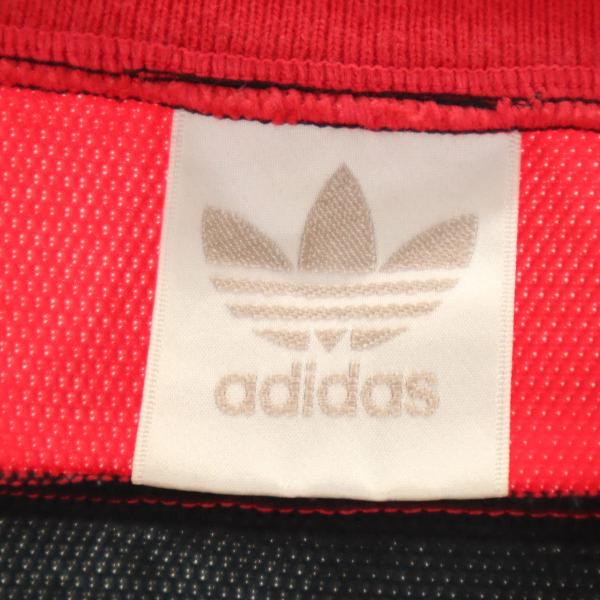 adidas アディダス 80s 日本製 デサント製 ヴィンテージ トレフォイルロゴ 長袖 メッシュ ピステ L-O ブラック デサント メンズ