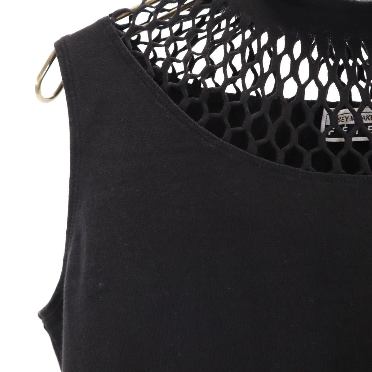 ISSEY MIYAKE FETE イッセイミヤケ フェット 日本製 カッティング タンクトップ 3 ブラック レディース