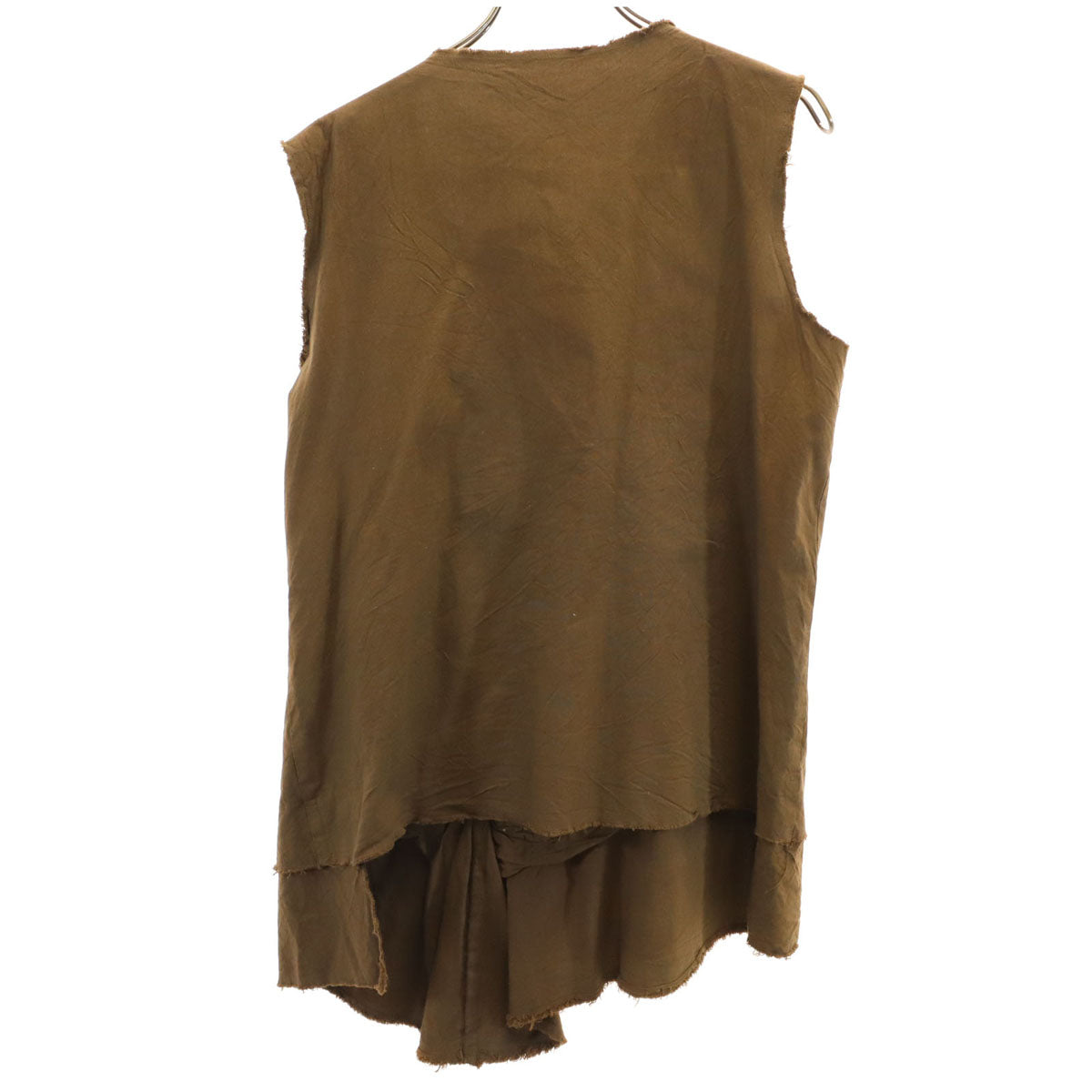 COMME des GARCONS コムデギャルソン 2002年 日本製 ノースリーブ カッティング加工 カットソー M ブラウン系 レディース