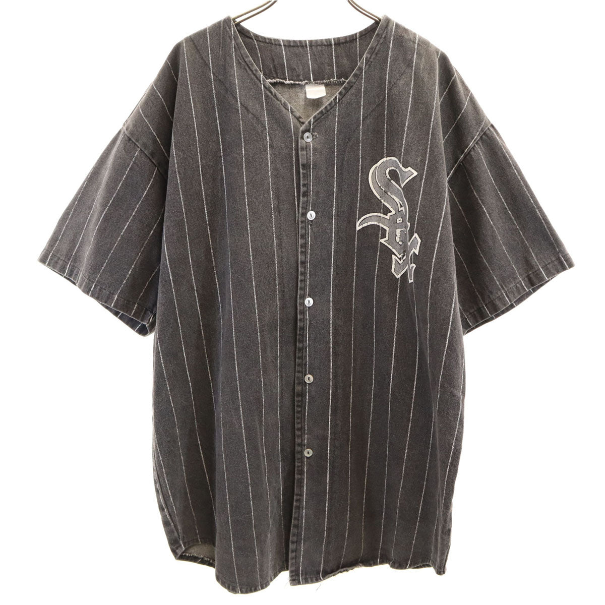 90s オールド MLB シカゴ・ホワイトソックス 半袖 ベースボール シャツ グレー White Sox メンズ