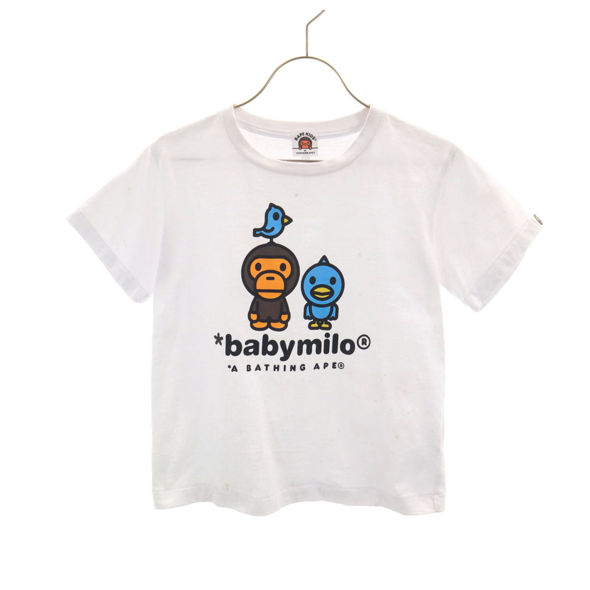 BAPE KIDS ベイプキッズ 半袖 Tシャツ 130 ホワイト アベイシングエイプ キッズ