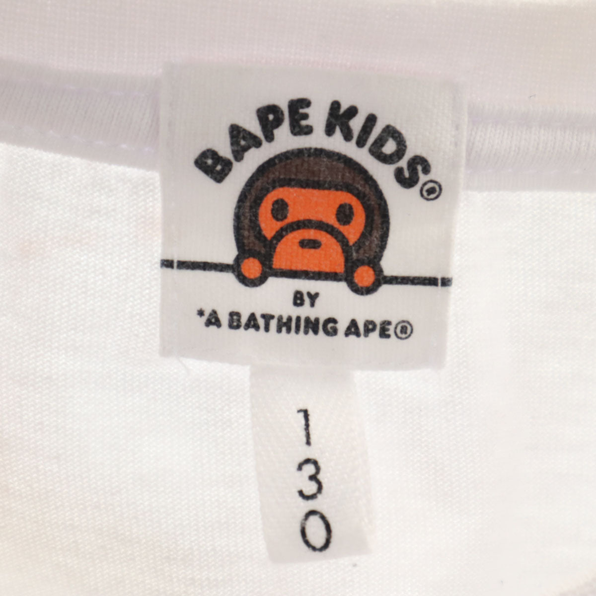 BAPE KIDS ベイプキッズ 半袖 Tシャツ 130 ホワイト アベイシングエイプ キッズ