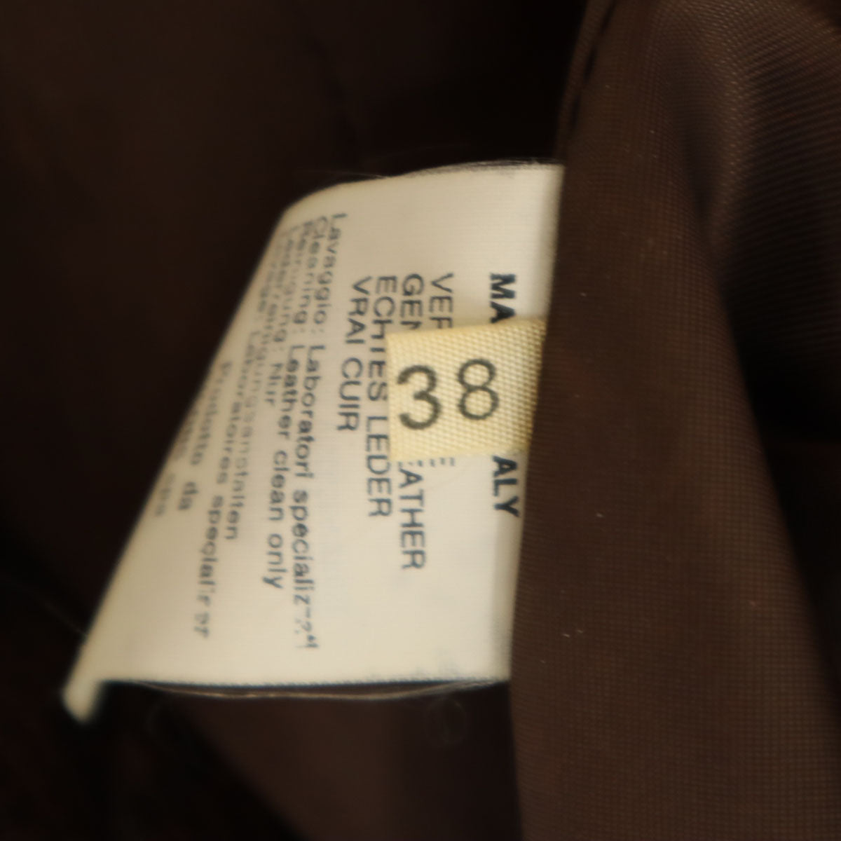 GIORGIO ARMANI ジョルジオアルマーニ パイソン柄 本革 レザージャケット 38 ブラウン レディース